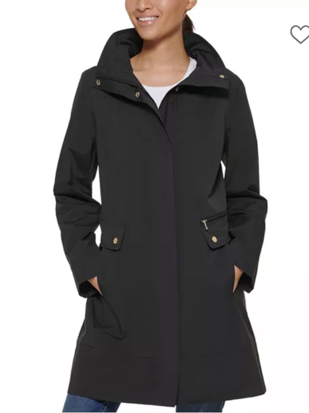 Cole Haan Women's Travel Packable Rain Jacket - like new, size L - Picture 4 of 5